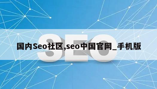 国内Seo社区,seo中国官网_手机版